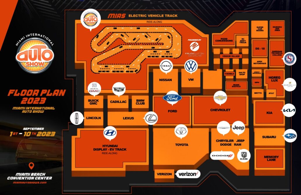 Floor Plan Miami International Auto Show 2024